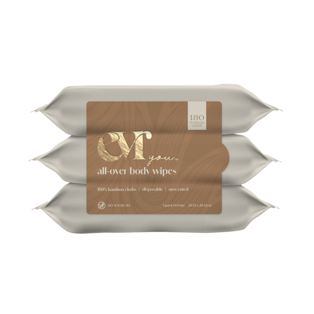 3 Pack Bundle - 180ct Pack Total Body Bamboo Wipes